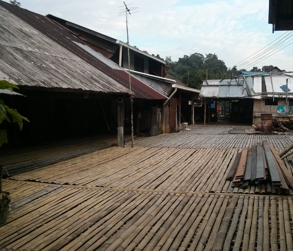 Part of the awah at Kampung Annah Rais Longhouse